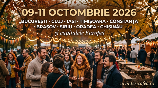 09 - 11 octombrie - Selectie evenimente Cuvinte și Cafea