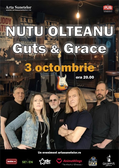 ANULAT - Nuţu Olteanu’s Guts & Grace revine la Pub pe 3 octombrie!